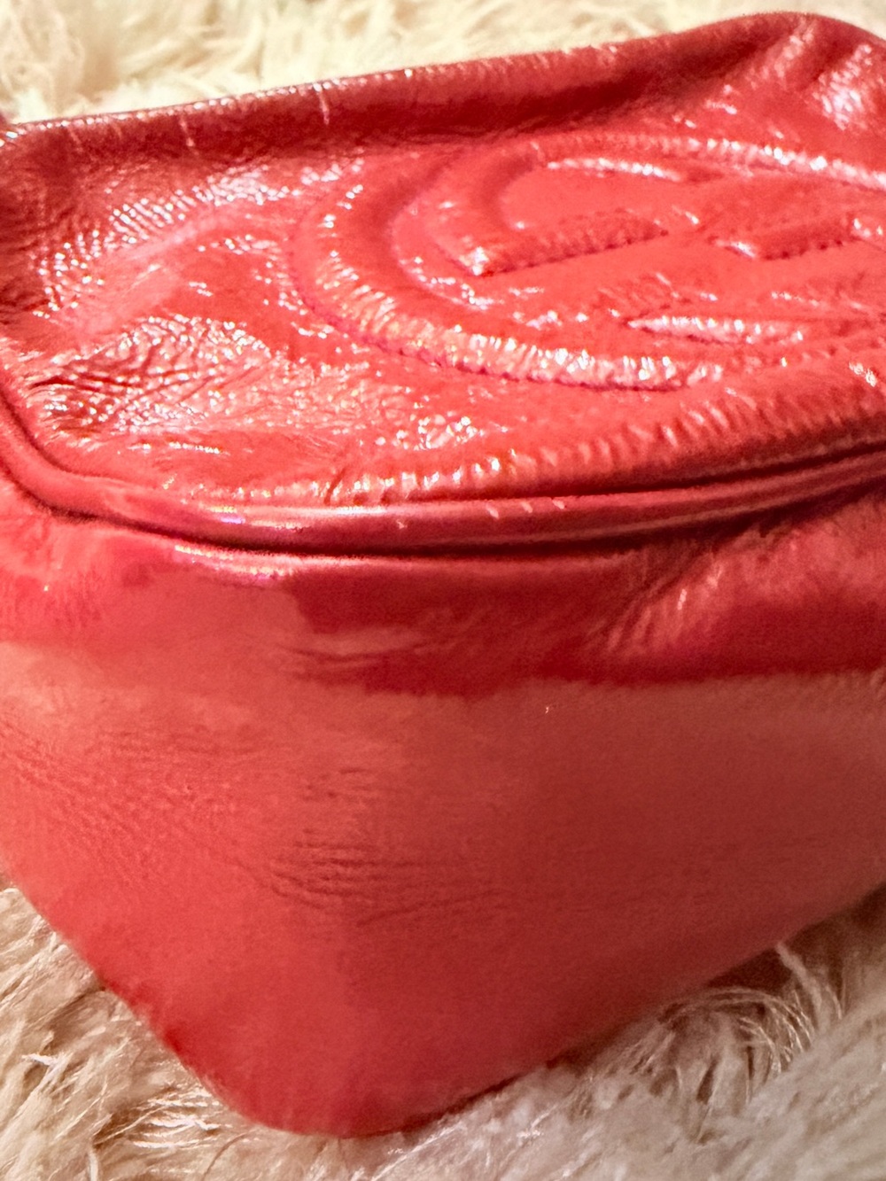 Gucci SOHO Patent Leather CRANBERRY/Red Crossbody Bag - Picture 13 of 13